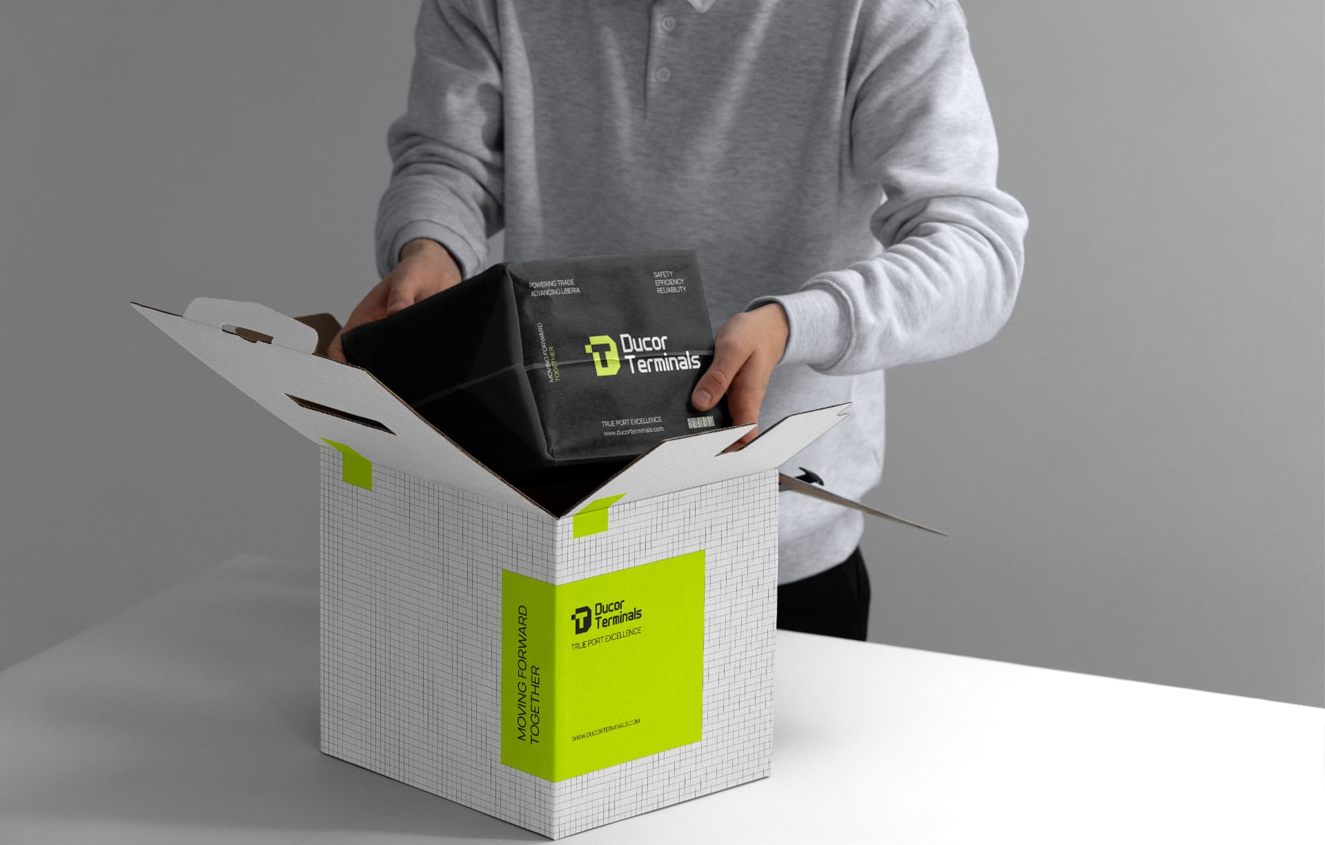 Ducor Terminals branded cargo packaging